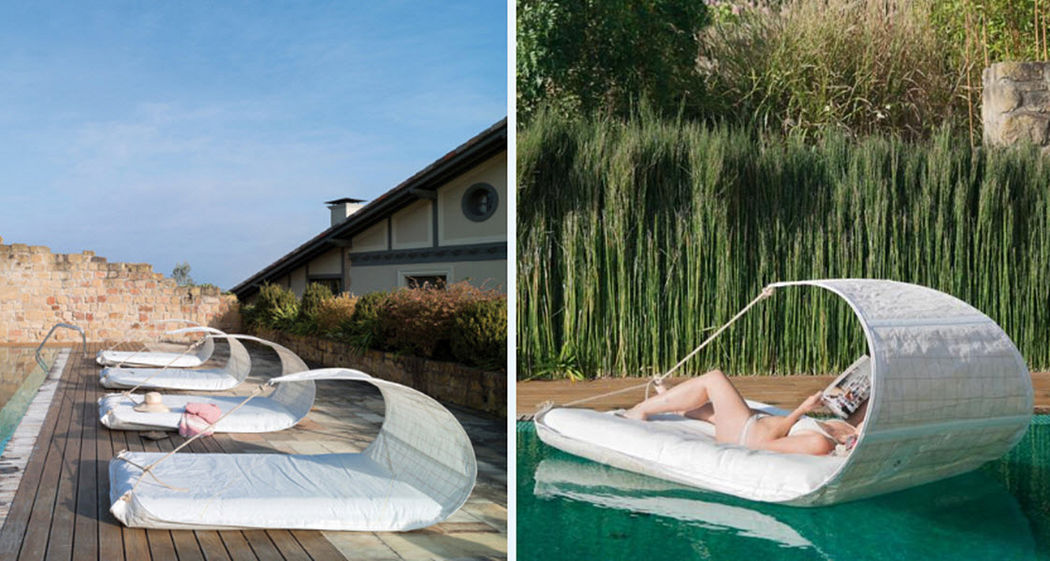 DVELAS Bain de soleil double flottant Divers mobilier de jardin Jardin Mobilier  | 