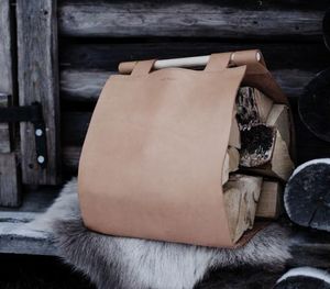 GEDIGO AB FINLAND - natural tanned leather - Porte Bûches