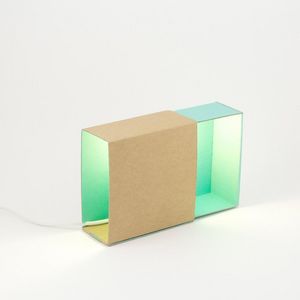 ADONDE - boite a lumiere - lampe turquoise | applique ¿adón - Lampe À Poser