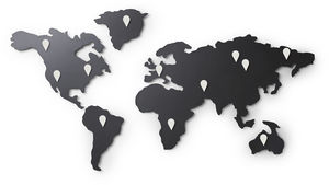 Umbra - carte du monde magnétique mappit - Affiche