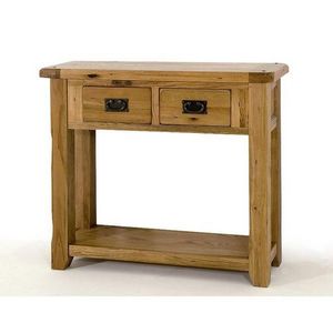 Abode Direct - bordeaux oak console table - small - Console À Tiroir