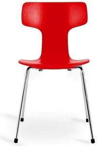 Arne Jacobsen - chaise 3103 arne jacobsen rouge lot de 4 - Chaise