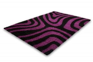 NAZAR - tapis chillout 120x170 black-violet - Tapis Contemporain