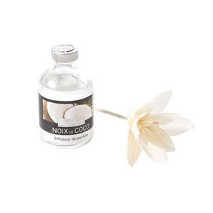 WHITE LABEL - diffuseur fleur en bois parfum coco des îles - Parfum D'intérieur
