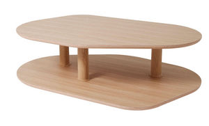 MARCEL BY - table basse rounded l naturel by samuel accoceberr - Table Basse Forme Originale