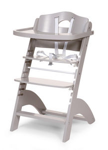 WHITE LABEL - chaise haute évolutive pour bébé coloris gris clai - Chaise Haute Enfant