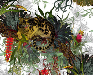 Timorous Beasties - tropical clouded leopard - Tissu Imprimé