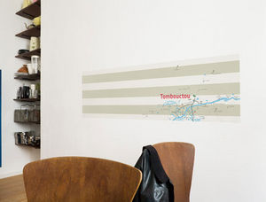 Walldesign - map tombouctou - Papier Peint