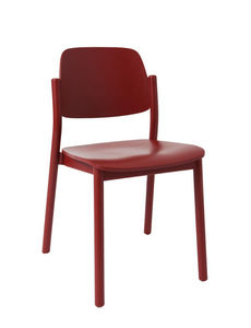 MARCEL BY - chaise april en hêtre rouge brun 49x50x78cm - Chaise