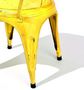 Chaise-WHITE LABEL-Lot de 4 chaises design AIX GELB en acier jaune