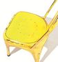 Chaise-WHITE LABEL-Lot de 4 chaises design AIX GELB en acier jaune