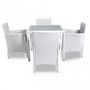 Salle à manger de jardin-WHITE LABEL-Salon de jardin avec table + 4 chaises