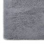 Tapis contemporain-WHITE LABEL-Tapis salon gris poil long taille S