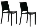 Chaise-WHITE LABEL-Lot de 2 chaises SUNSHINE empilables design noir b