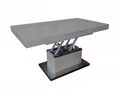 Table basse relevable-WHITE LABEL-Table basse relevable extensible SETUP gris brilla