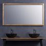 Miroir de salle de bains-BOIS DESSUS BOIS DESSOUS-Miroir en bois de teck 150