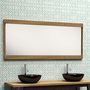 Miroir de salle de bains-BOIS DESSUS BOIS DESSOUS-Miroir en bois de teck 150