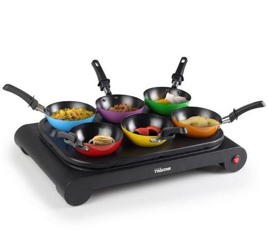 Tristar - Gaufrier électrique-Tristar-BP-2827 - Set wok 6 woks colors - Plaque chauffant