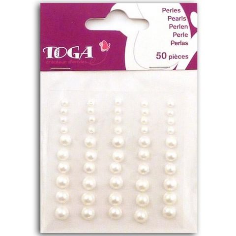 TOGA - Strass-TOGA-50 perles adhésives naturelles