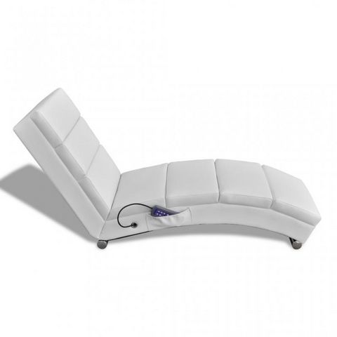 WHITE LABEL - Fauteuil de massage-WHITE LABEL-Fauteuil de massage chaise relaxation électrique blanc