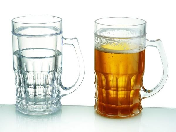 WHITE LABEL - Chope-WHITE LABEL-Mug rafraichissant pour bière 400 ml shooter insol