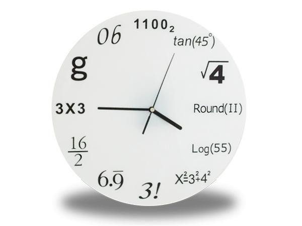 WHITE LABEL - Horloge murale-WHITE LABEL-Horloge horaire avec symbole scientifiques deco ma