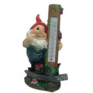 CODEVENT - statuette thermomètre nain de jardin marteau - Garden Gnome