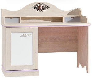 WHITE LABEL - bureau baroque pour fille coloris bois naturel et  - Children's Desk