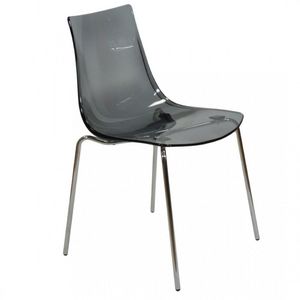 WHITE LABEL - chaise orbital empilables design fumé - Chair