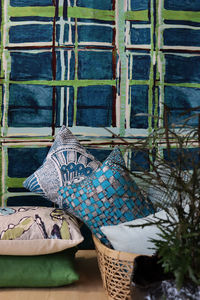 LALIE DESIGN - madras kiwi - Fabric By The Metre