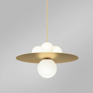 ATELIER ARETI - plate and sphere  - Hanging Lamp