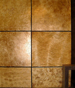 SOMUM - métal battu or - Decorative Panel