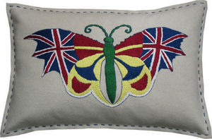 Barbara Coupe - union jack butterfly - Rectangular Cushion