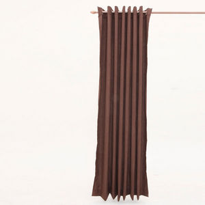 Cosyforyou - rideau aspect lin chocolat - Ready To Hang Curtain
