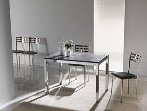 WHITE LABEL - table repas extensible majestic 130 x 80 cm et ac - Rectangular Dining Table