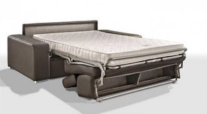 WHITE LABEL - canapé lit boston convertible ouverture rapido 120 - Sofa Bed