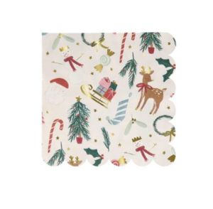MERI MERI - festive motif large - Paper Christmas Napkin