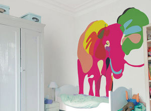 Ohmywall - papier peint panoramique eléphant - Children's Wallpaper