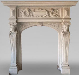 Marc Maison  - en pierre sculptée - Fireplace Mantel
