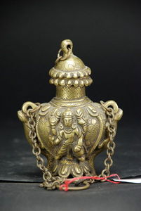 AfricAsia Primitive and Antiques - encrier du xixèmè, népal - Ink Pot