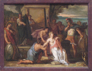 Galerie Emeric Hahn - le sacrifice de la fille de jephté - Oil On Canvas And Oil On Panel
