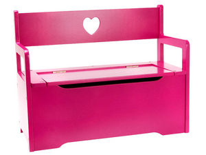 JIP - PAPIRNY VETRNI  A. S. - banc coffre à jouets rose en bois 60x46x26cm - Toy Chest