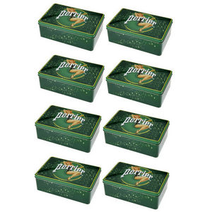 WHITE LABEL - 8 boîtes à sucres ou biscuits collection perrier g - Biscuit Tin