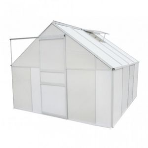 WHITE LABEL - serre de jardin polycarbonate 6.25 m2 - Greenhouse