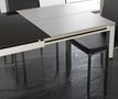 Rectangular dining table-WHITE LABEL-Table repas extensible MAJESTIC 130 x 80 cm  et ac