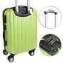 Suitcase with wheels-WHITE LABEL-Lot de 3 valises bagage rigide vert