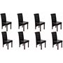 Chair-WHITE LABEL-8 Chaises de salle a manger marron
