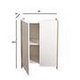 Bathroom furniture-WHITE LABEL-Meuble de salle de bain DOVA  2 portes blanches et