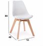 Chair-WHITE LABEL-Lot de 4 chaises OSLO design scandinave piétement 