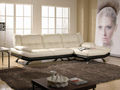 Adjustable sofa-WHITE LABEL-Canapé Cuir Angle MIRANDA